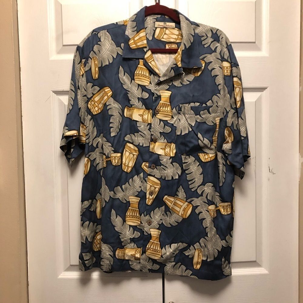 Vintage Tommy Bahama Silk Aloha Hawaiian Shirt